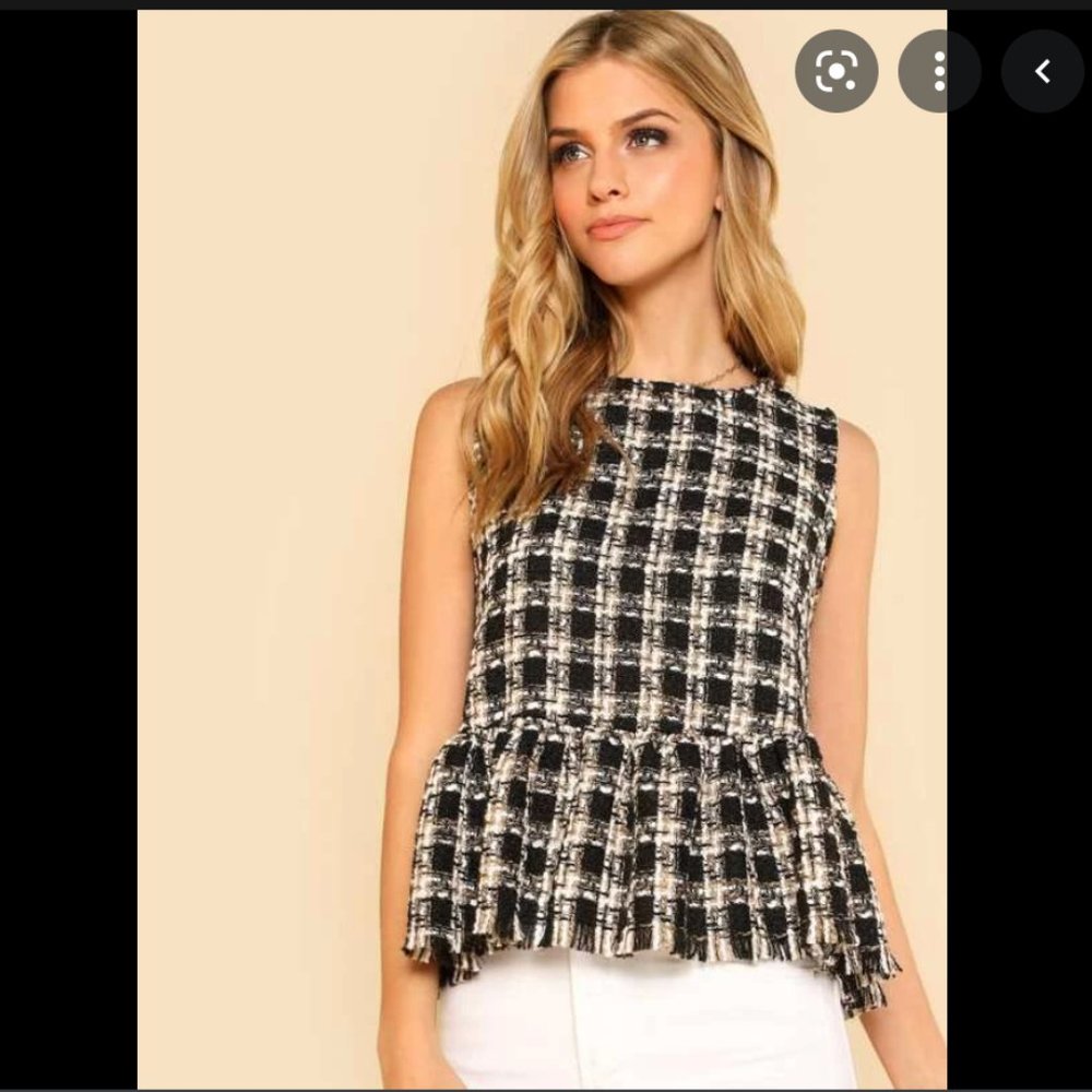 Storets Lisa Tweed Sleeveless Top - Size S